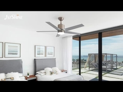 Ống quạt trần nickel satin với 5 MDF Blade DC Motor Home Decorative