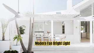 Quạt trần hiện đại màu trắng 52 inch có đèn