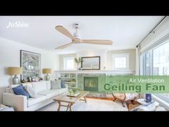 Quạt trần gỗ nguyên khối hiện đại cho nội thất gia đình phong cách