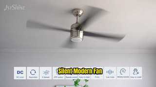Đèn LED quạt trần hiện đại im lặng
