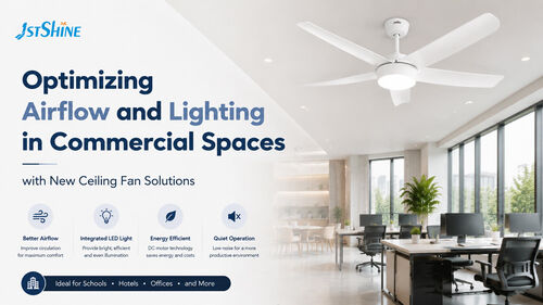 Blog công ty mới nhất về Tối ưu hóa luồng không khí và ánh sáng trong không gian thương mại với các giải pháp quạt trần mới