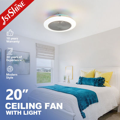 Mua Mini an toàn 20 Inch Bladeless LED Ceiling Fan Flush Mount Với RGB Light DC Motor sản xuất trực tuyến