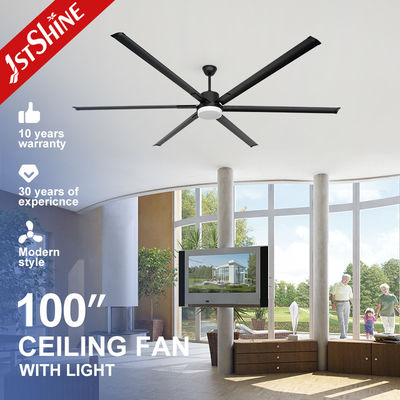 Mua 100 Inch Black Modern Metal Blade Ventilator trần DC lớn với đèn LED 3 màu sản xuất trực tuyến