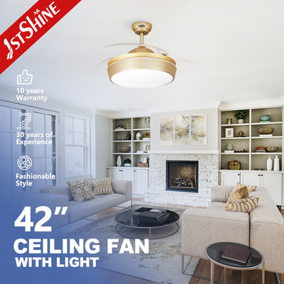 Mua Quạt trần cánh ẩn trong suốt với đèn LED 1stshine Thiết kế sang trọng kiểu Châu Âu sản xuất trực tuyến