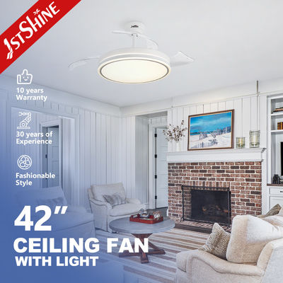 Mua Quạt trần LED gấp 3 màu điều khiển từ xa thông minh Đèn chùm quạt trần có đèn sản xuất trực tuyến
