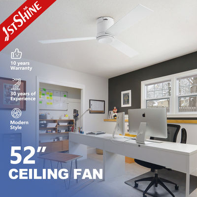 Mua 3 Blades gỗ dán tự nhiên Flush Mount Fan trần trang trí mà không có ánh sáng sản xuất trực tuyến