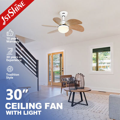 Mua Ống quạt trần LED nhỏ trang trí Modern 6 Wood Blade Smart Remote Control sản xuất trực tuyến