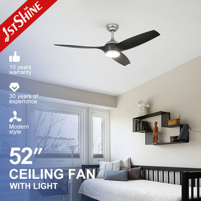 Mua 52 Inch Modern ABS Blades Đen Máy quạt trần từ xa với nguồn ánh sáng LED sản xuất trực tuyến
