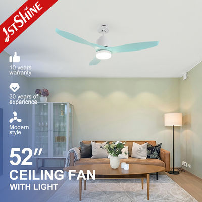 Mua Đèn giảm độ sáng 52 inch quạt trần nhà hiện đại 3 lưỡi xanh với động cơ DC sản xuất trực tuyến