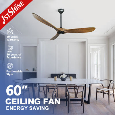 Mua 60 Inch Dark Walnut 5 tốc độ điều khiển từ xa 3 Blade Wood Blade DC Quạt trần cho khách sạn sản xuất trực tuyến
