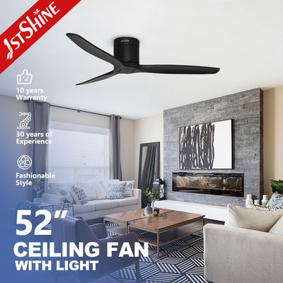 Mua Quạt trần mỏng 1stshine, màu đen, cánh gỗ đặc, có hẹn giờ, kích thước 52 inch sản xuất trực tuyến