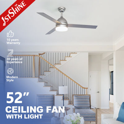 Mua Quạt trần LED hiện đại động cơ DC 220V làm mờ Bạc, 6 tốc độ sản xuất trực tuyến