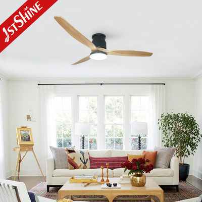 Giá tốt Quạt trần Led có điều khiển từ xa, Động cơ Dc yên tĩnh gắn phẳng 52 inch trực tuyến