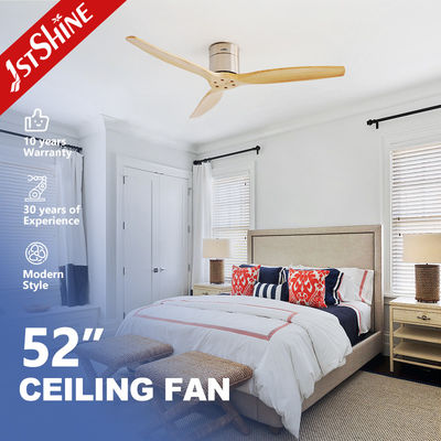 52 Inch quạt trần với điều khiển từ xa Blade gỗ động cơ DC yên tĩnh
