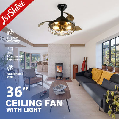 Giá tốt Quạt trần có đèn trang trí 1stshine có thể thu gọn, điều khiển từ xa và giảm tiếng ồn trực tuyến