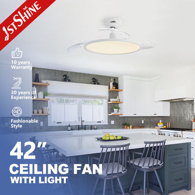 Ultra-Thin Smart LED Ceiling Fan Light 3 Color Led Light White Modern