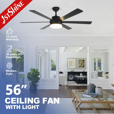 Giá tốt 56 Inch đèn LED Đen MDF Blades điều khiển từ xa Quạt trần cho giải pháp chiếu sáng trực tuyến