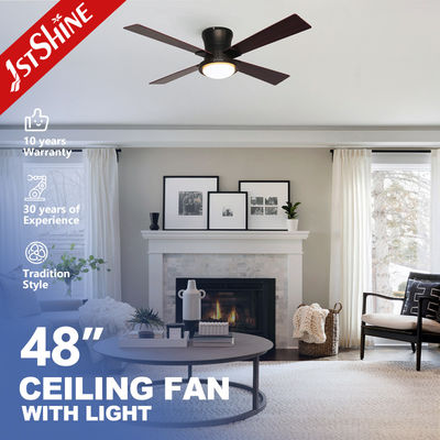 Giá tốt 48 Inch Flush Mount Dimmable LED Ceiling Fan Cho Phòng khách trực tuyến
