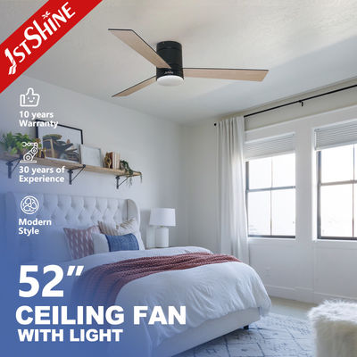Giá tốt CCC 52 Inch 3 Blades Plywood Flush Mount Ceiling Fan Với Động cơ DC Im trực tuyến