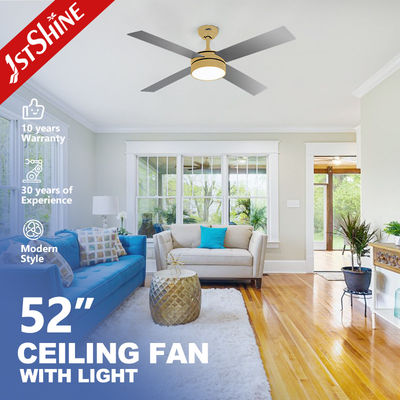 CCC Ống quạt trần hiện đại với ánh sáng và điều khiển từ xa 4 lưỡi MDF