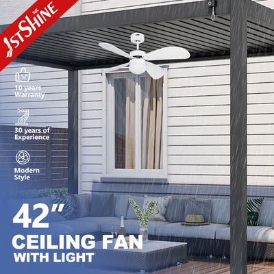Đèn quạt trần LED có thể điều chỉnh độ sáng, kiểu dáng hiện đại ngoài trời với 3 tốc độ và chống thấm nước