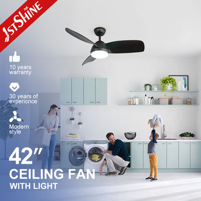 Giá tốt Động cơ đồng tinh khiết 42 inch đèn LED quạt trần với lưỡi ABS màu đen và cơ thể nhựa kim loại trực tuyến
