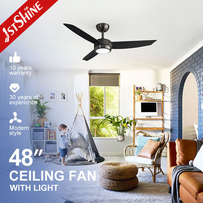 Máy quạt trần LED có thể tắt màu đen cho nhà 48