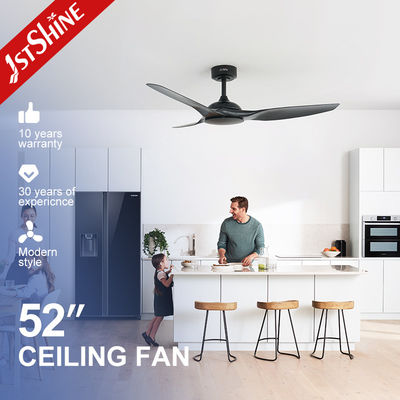 Thiết kế đơn giản 6 tốc độ điều khiển từ xa Máy quạt trần màu đen không có ánh sáng 1stshine OEM