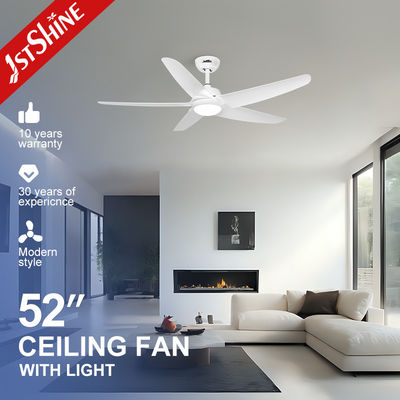 Fan trần trắng với ánh sáng 5 Blade nhựa DC động cơ tiết kiệm năng lượng