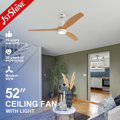 Giá tốt Máy quạt trần gỗ trắng hiện đại ABS Blades với đèn LED và nguồn điện DC trực tuyến