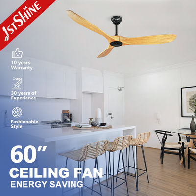 60 Inch Solid Wood Blades Ceiling Fan với Remote và Mulit Color App-Controlled