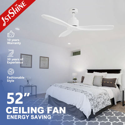 Động cơ Dc trang trí Odm Máy điều khiển từ xa Led Fan Trần trắng hiện đại 3 Solid Blade