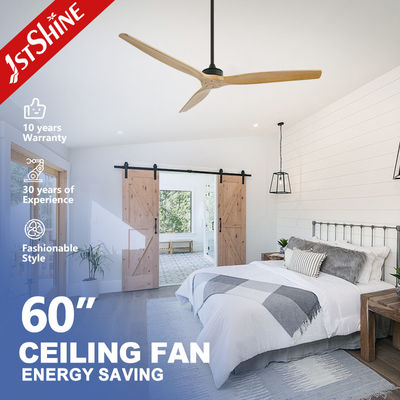 60 inch Blades gỗ DC yên tĩnh động cơ thông minh điều khiển từ xa quạt trần cho lưu thông không khí