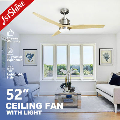 Giá tốt 1stshine 52inch 132cm Modern Wood Blade Ceiling Fan với đèn LED tiết kiệm năng lượng DC trực tuyến