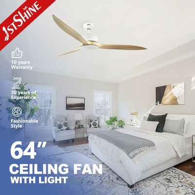 Quạt trần 1stshine phong cách hiện đại với điều khiển từ xa và cánh quạt gỗ tự nhiên