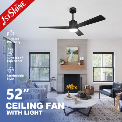 Ống quạt trần trang trí LED hiện đại 1stshine DC Motor với 10 và 3 lưỡi gỗ rắn