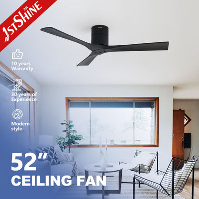 Quạt trần gỗ đen 3 cánh với động cơ DC, điều khiển từ xa, thiết kế đẹp mắt