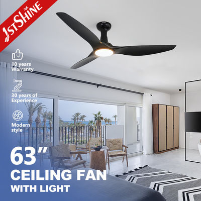 Quạt trần LED hiện đại trắng/đen có đèn mờ điều khiển từ xa động cơ DC