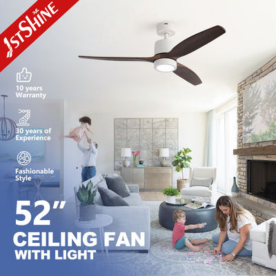 Quạt trần LED điều khiển từ xa với 3 cánh gỗ hiện đại cho phòng ngủ