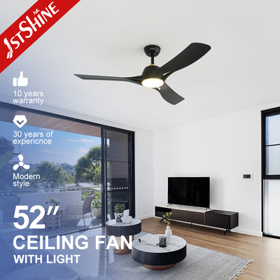Quạt trần phòng khách hiện đại 52 inch với đèn LED, cánh quạt nhựa, động cơ DC