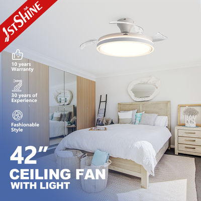 Giá tốt 42-Inch Retractable Ceiling Fan Light Foldable Blades Dimmable LED Light trực tuyến