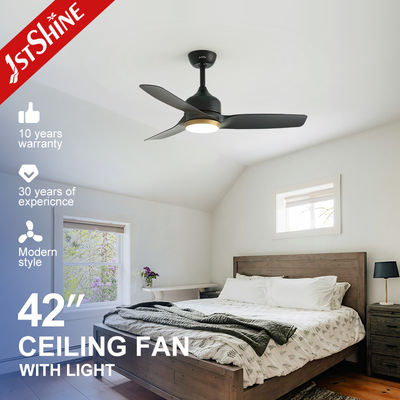 Giá tốt 42-Inch Modern Matte Black DC Ceiling Fan With LED Light For Bedroom trực tuyến
