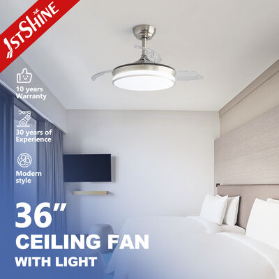 Quạt trần kéo ra 36 inch với đèn giảm độ sáng và lưỡi dao gấp cho phòng ngủ hoặc văn phòng