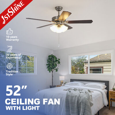 Quạt trần cổ điển 52 inch với cánh quạt MDF và động cơ AC theo phong cách Châu Âu cổ điển