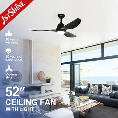 Giá tốt 52 Inch Black Ceiling Fan với ABS Blades và Whisper-Quiet DC Motor LED Lighting trực tuyến