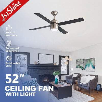 Quạt trần 52 inch với đèn và điều khiển từ xa 4 lưỡi MDF Quạt hiện đại