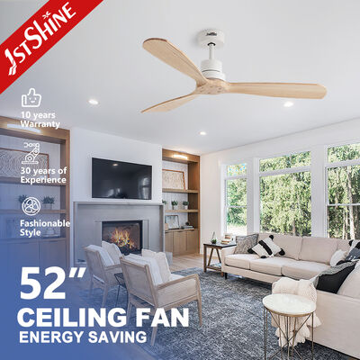 Giá tốt 52 Inch Solid Wood Ceiling Fan với điều khiển từ xa và động cơ DC tiết kiệm năng lượng Trực tuyến