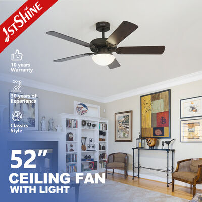 Giá tốt 52 Inch 5 Blade MDF Ceiling Fan với DC Motor và Integrated Light Kit Trực tuyến