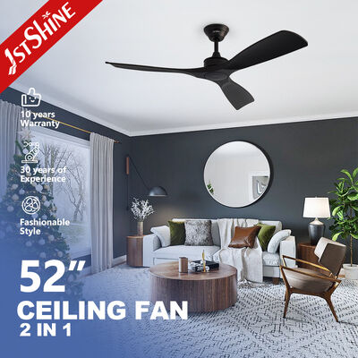 Giá tốt Quạt trần động cơ DC cánh ABS 52 inch 2 trong 1 có hoặc không có đèn Trực tuyến